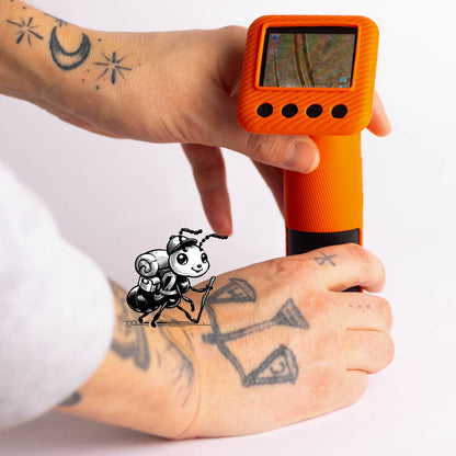 UPPTÄCKA u-Zoom One Microscope orange for children