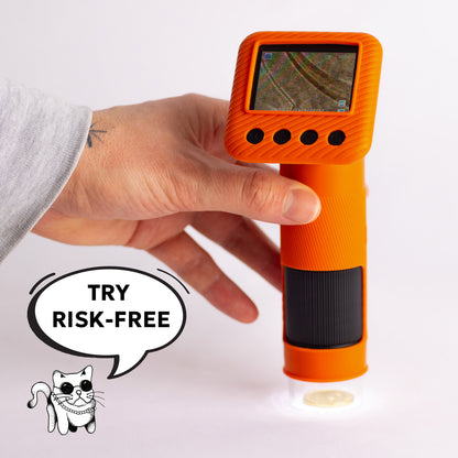 UPPTÄCKA u-Zoom One Microscope orange for kids